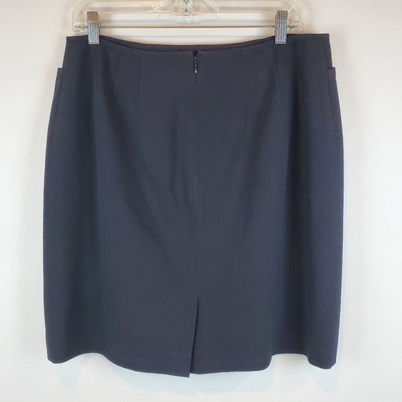 Vintage Apostrophe Black Pencil Skirt Size 14 Womens Career Comfort Stretch - Picture 3 of 7